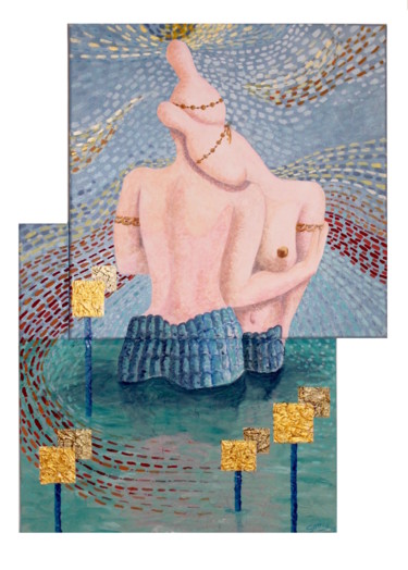 Peinture intitulée "L'abbraccio.jpg" par Gaen, Œuvre d'art originale, Acrylique