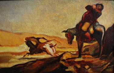 Картина под названием "Оноре Домье. "Дон К…" - Владимир Гац, Подлинное произведение искусства, Масло