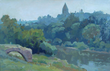Картина под названием "Панорама Смоленска.…" - Владимир Гац, Подлинное произведение искусства, Масло