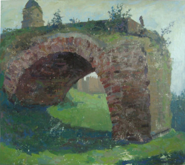 Картина под названием "Мосты. Bridges" - Владимир Гац, Подлинное произведение искусства, Масло