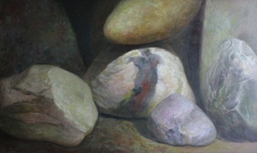 Картина под названием "Валуны. Boulders" - Владимир Гац, Подлинное произведение искусства, Масло