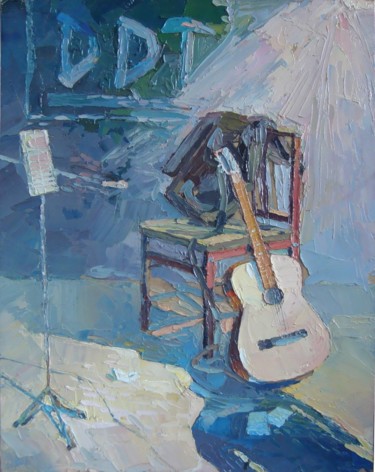 Painting titled "Атрибуты музыканта.…" by Vladimir Gats, Original Artwork, Oil