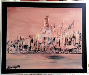 Painting titled "inception" by Gauchepatte, Original Artwork, Oil
