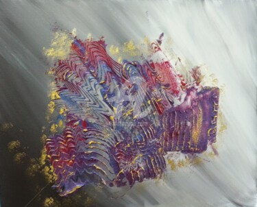 Peinture intitulée "purple-empreinte.jpg" par Gauchepatte, Œuvre d'art originale, Acrylique