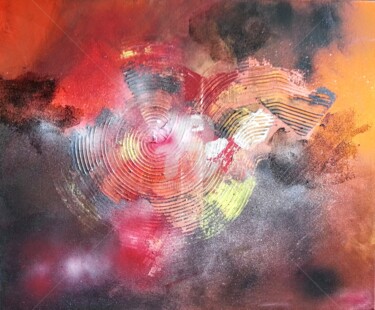 Peinture intitulée "abstract-orange.jpg" par Gauchepatte, Œuvre d'art originale, Acrylique