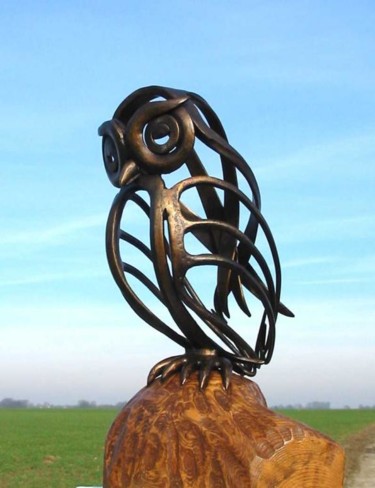 Sculpture titled "Eveil" by Pierre Lucien Gauger, Original Artwork, Metals
