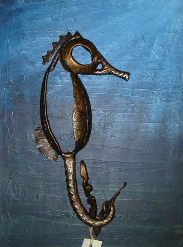 Sculpture titled "CHEVAL MARIN" by Pierre Lucien Gauger, Original Artwork, Metals