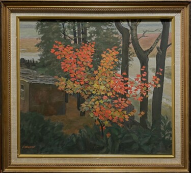 Painting titled "La fenêtre" by Gaustave Muller, Original Artwork, Tempera