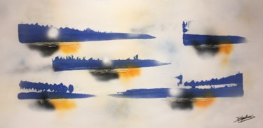 Malerei mit dem Titel "Skyline" von Gauthier Blancard, Original-Kunstwerk, Acryl