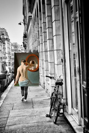Digitale Kunst mit dem Titel "Hors cadre 2" von Solange Gautier, Original-Kunstwerk, Fotomontage