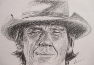 Disegno intitolato "Charles Bronson" da Gautier Laurent, Opera d'arte originale, Matita