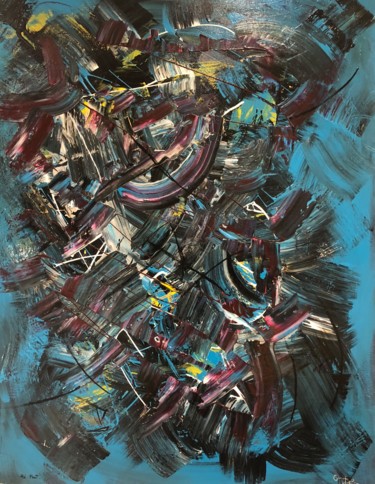 Peinture intitulée "Hé-Haut" par Regis Gautier, Œuvre d'art originale, Acrylique