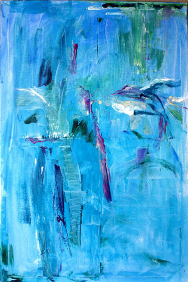 Peinture intitulée "Eau" par Isabelle Gauvin, Œuvre d'art originale, Acrylique