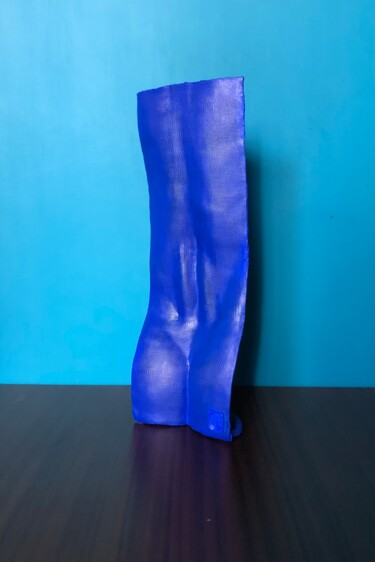 Sculpture titled "Blue Back" by Gavin Tu, Original Artwork, Acrylic