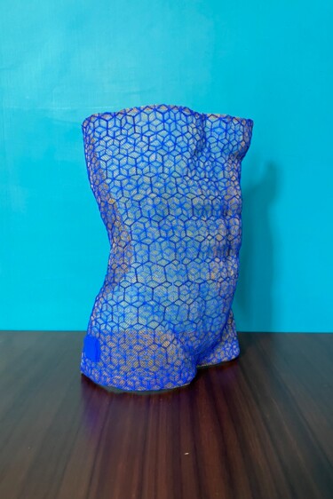 Sculpture intitulée "Blue On Blue" par Gavin Tu, Œuvre d'art originale, Métaux