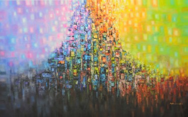 Malerei mit dem Titel "Reflections" von Ahmed Mande, Original-Kunstwerk, Acryl