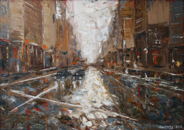 Painting titled "The streets.jpg" by Denis Gavlinsky, Original Artwork, Oil