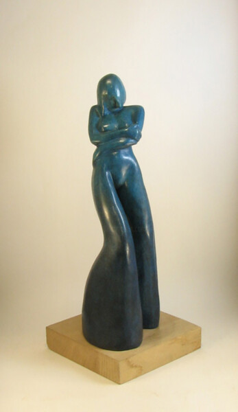 Skulptur mit dem Titel "Plus Jamais Seuls" von Gaya, Original-Kunstwerk, Bronze