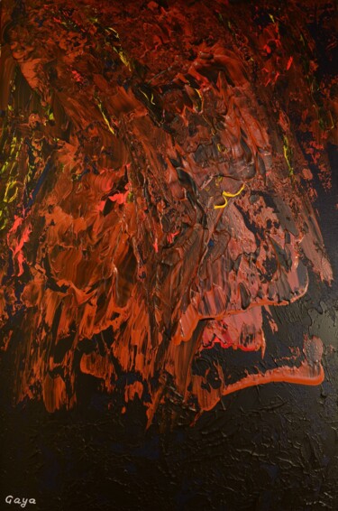 Painting titled "Lava in Toccata" by Gayane Karapetyan (Gaya), Original Artwork, Acrylic