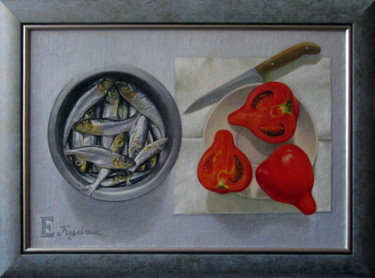 Картина под названием "Вкус черноморского…" - Елена Кульчик, Подлинное произведение искусства, Масло