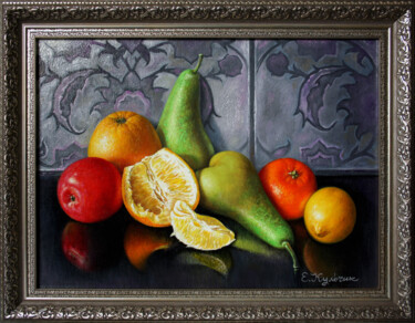 Картина под названием "Вкусный натюрморт" - Елена Кульчик, Подлинное произведение искусства, Масло