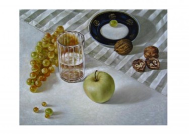 Картина под названием "стакан воды" - Елена Кульчик, Подлинное произведение искусства, Масло