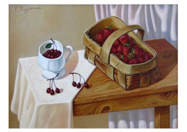 Картина под названием "лета вкусная пора" - Елена Кульчик, Подлинное произведение искусства, Масло