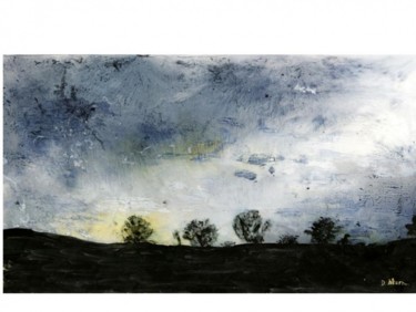 Painting titled "orage" by Dominique Stern, Original Artwork