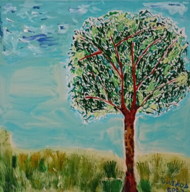 Pintura intitulada "El árbol/ The tree" por Gazkob, Obras de arte originais, Acrílico