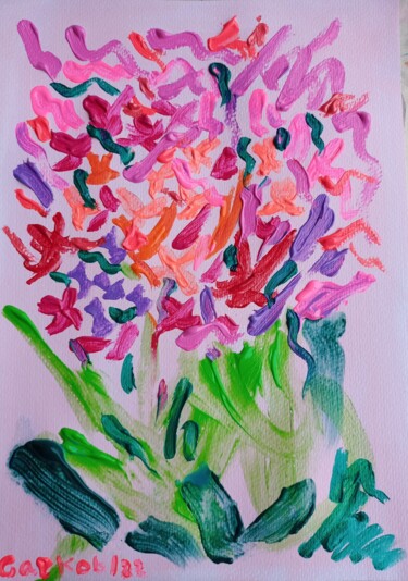 Картина под названием "Femenin flowers" - Gazkob, Подлинное произведение искусства, Акрил