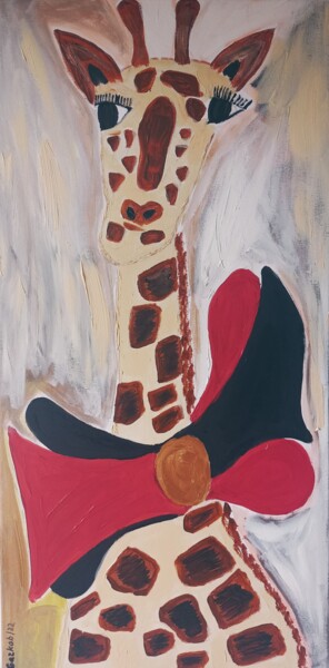 Painting titled "Gorgeous giraffe/ M…" by Gazkob, Original Artwork, Acrylic