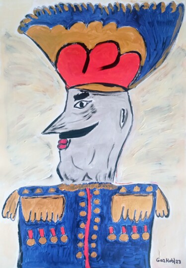 Malerei mit dem Titel "The CEO" von Gazkob, Original-Kunstwerk, Acryl