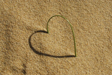 Photographie intitulée "Coeur de sable" par Christophe Jeanjean, Œuvre d'art originale, Photographie non manipulée