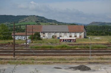 Fotografía titulada "Gare de Sévérac" por Christophe Jeanjean, Obra de arte original, Fotografía no manipulada Montado en Al…