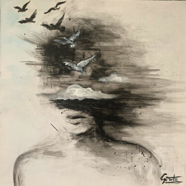 Peinture intitulée "Silence" par Gázsity Barbara, Œuvre d'art originale, Acrylique