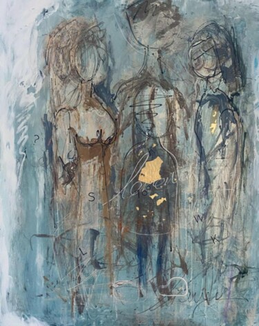 Ζωγραφική με τίτλο "Independent Family" από Gazvaniart, Αυθεντικά έργα τέχνης, Ακρυλικό Τοποθετήθηκε στο Ξύλινο φορείο σκελε…