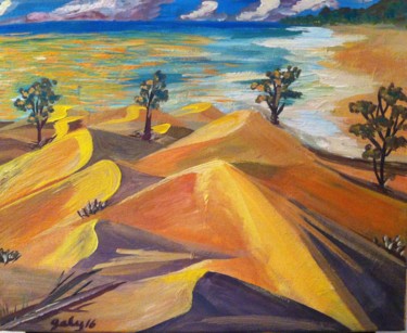 Peinture intitulée "Quand le desert côt…" par Galy, Œuvre d'art originale, Acrylique