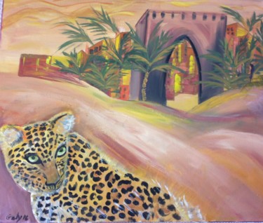 Pintura titulada "L'oeil du désert" por Galy, Obra de arte original, Acrílico