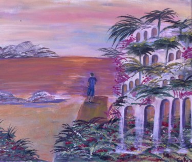Peinture intitulée "l'horizon" par Galy, Œuvre d'art originale, Acrylique