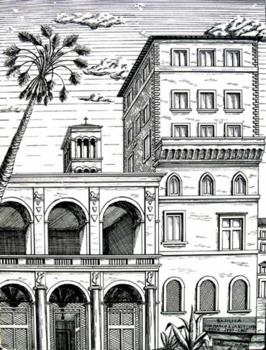 Pittura intitolato "Basilica San Marco…" da Gbellucci, Opera d'arte originale