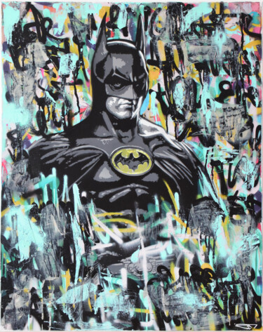 Pittura intitolato "Batman" da G. Carta, Opera d'arte originale, Acrilico