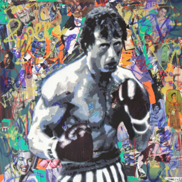 Painting titled "Rocky" by G. Carta, Original Artwork, Acrylic
