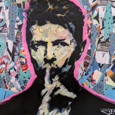 Malarstwo zatytułowany „David Bowie 2” autorstwa G. Carta, Oryginalna praca, Akryl Zamontowany na Panel drewniany