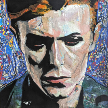 Malarstwo zatytułowany „David Bowie 4” autorstwa G. Carta, Oryginalna praca, Akryl