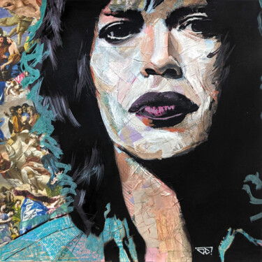 Painting titled "Mick Jagger 2" by G. Carta, Original Artwork, Acrylic