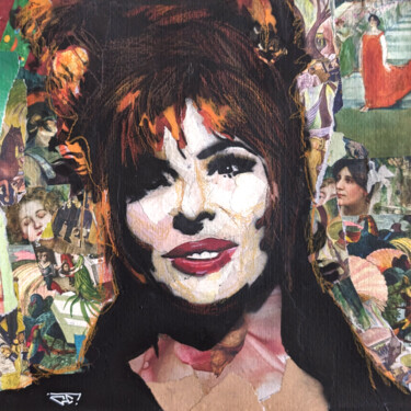 Painting titled "Mylène Farmer" by G. Carta, Original Artwork, Acrylic