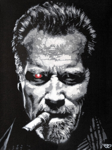 Pittura intitolato "Terminator" da G. Carta, Opera d'arte originale, Acrilico Montato su Telaio per barella in legno