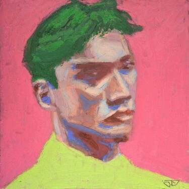 Painting titled "Sergei espérait que…" by G. Carta, Original Artwork, Pastel Mounted on Cardboard