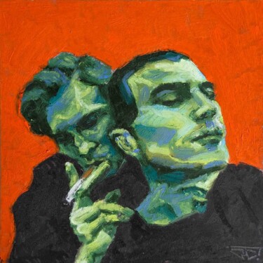 Painting titled "Chill devant le cou…" by G. Carta, Original Artwork, Pastel Mounted on Cardboard