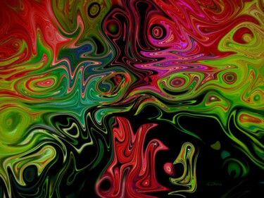 Arts numériques intitulée "La restitution" par Christiane Guilleminot, Œuvre d'art originale, Peinture numérique